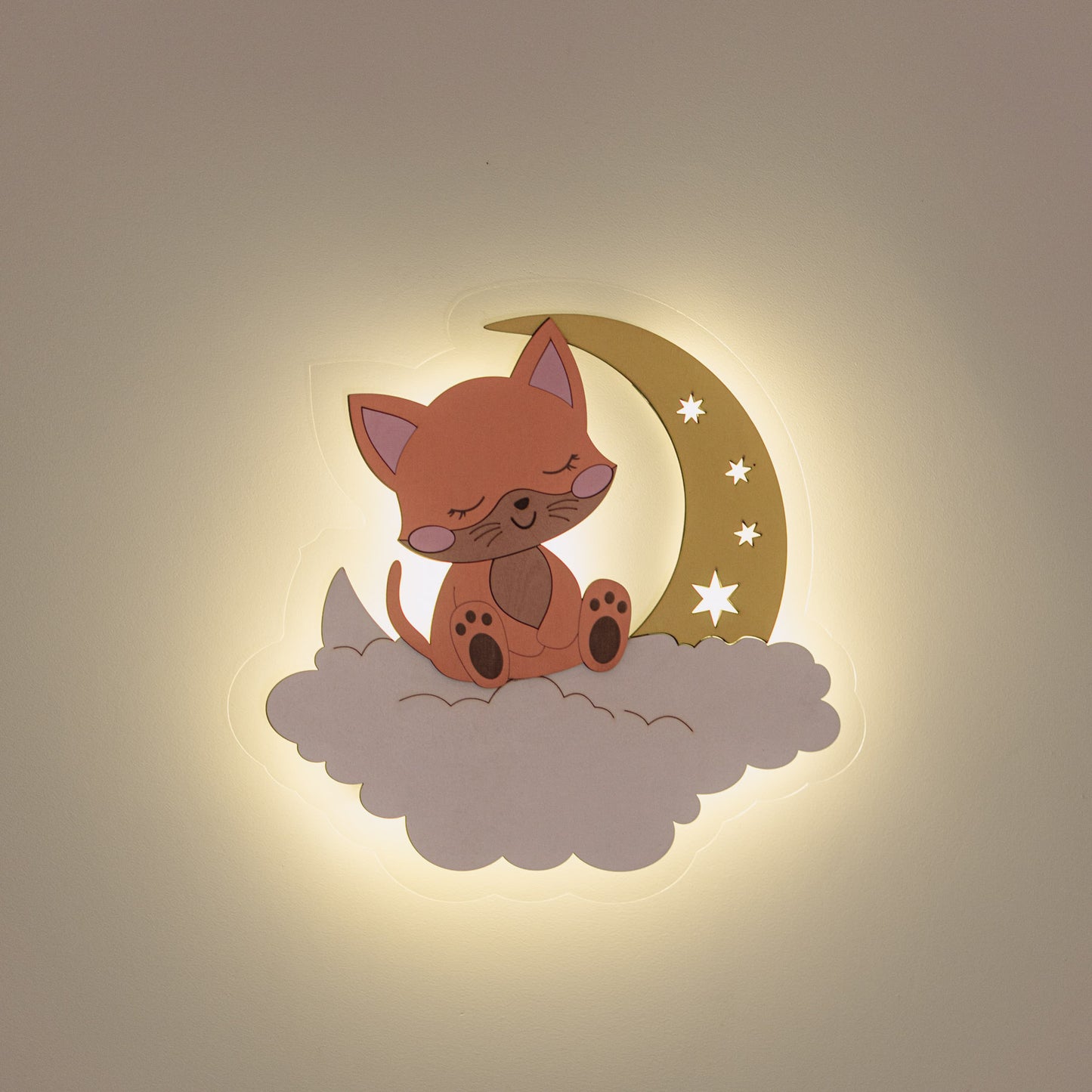 Дитячий світильник-нічник "Киця на хмаринці"