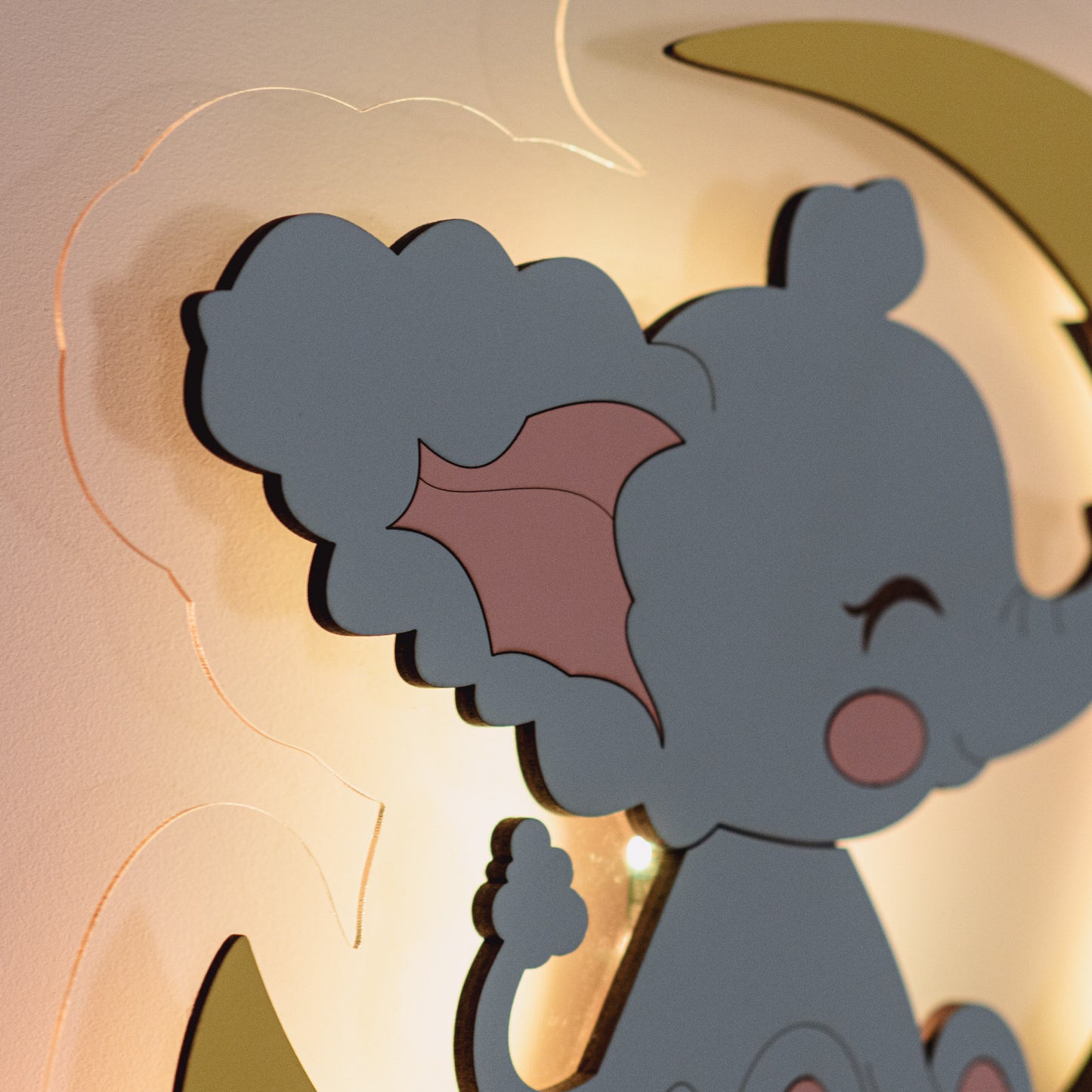 Дитячий світильник-нічник "Слоник на хмаринці"