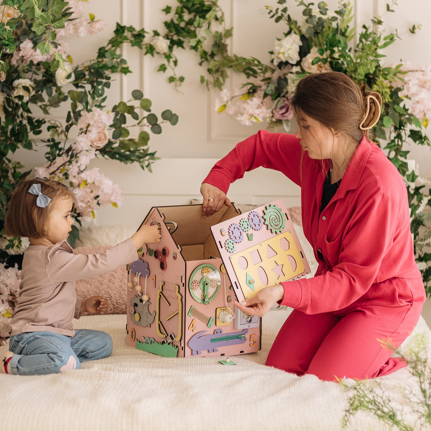 Бізібудинок 45×30 для дівчаток рожевий