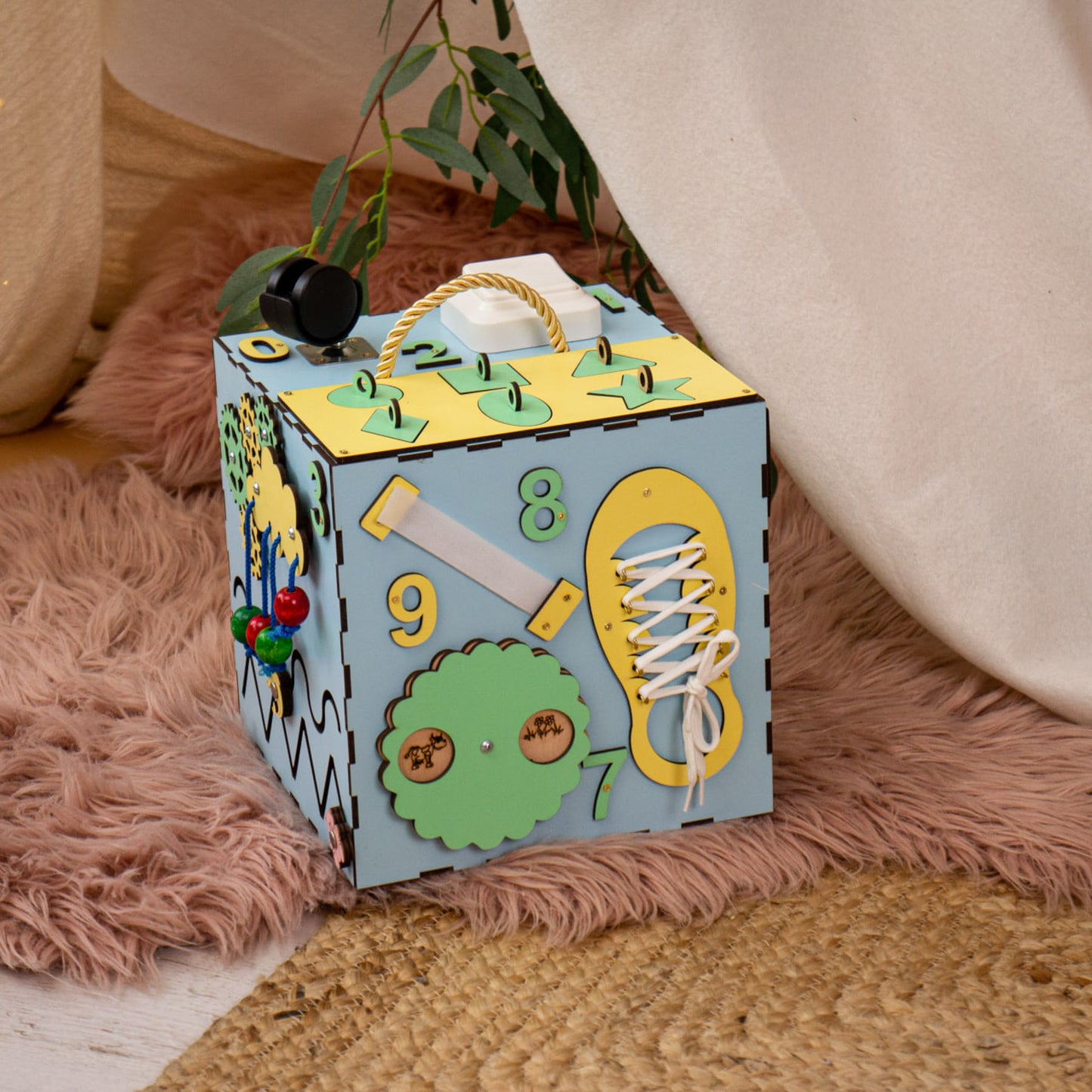 Бізікуб 23х23 для хлопчиків синій