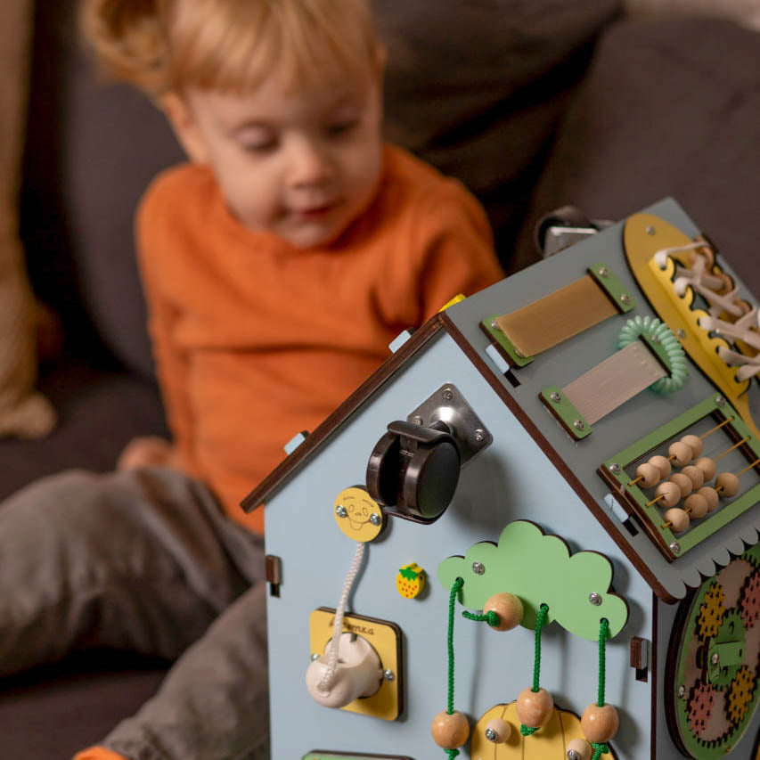 Бізібудинок 35×25 для хлопчиків синій