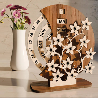Дерев’яний вічний календар “Квітучий час”