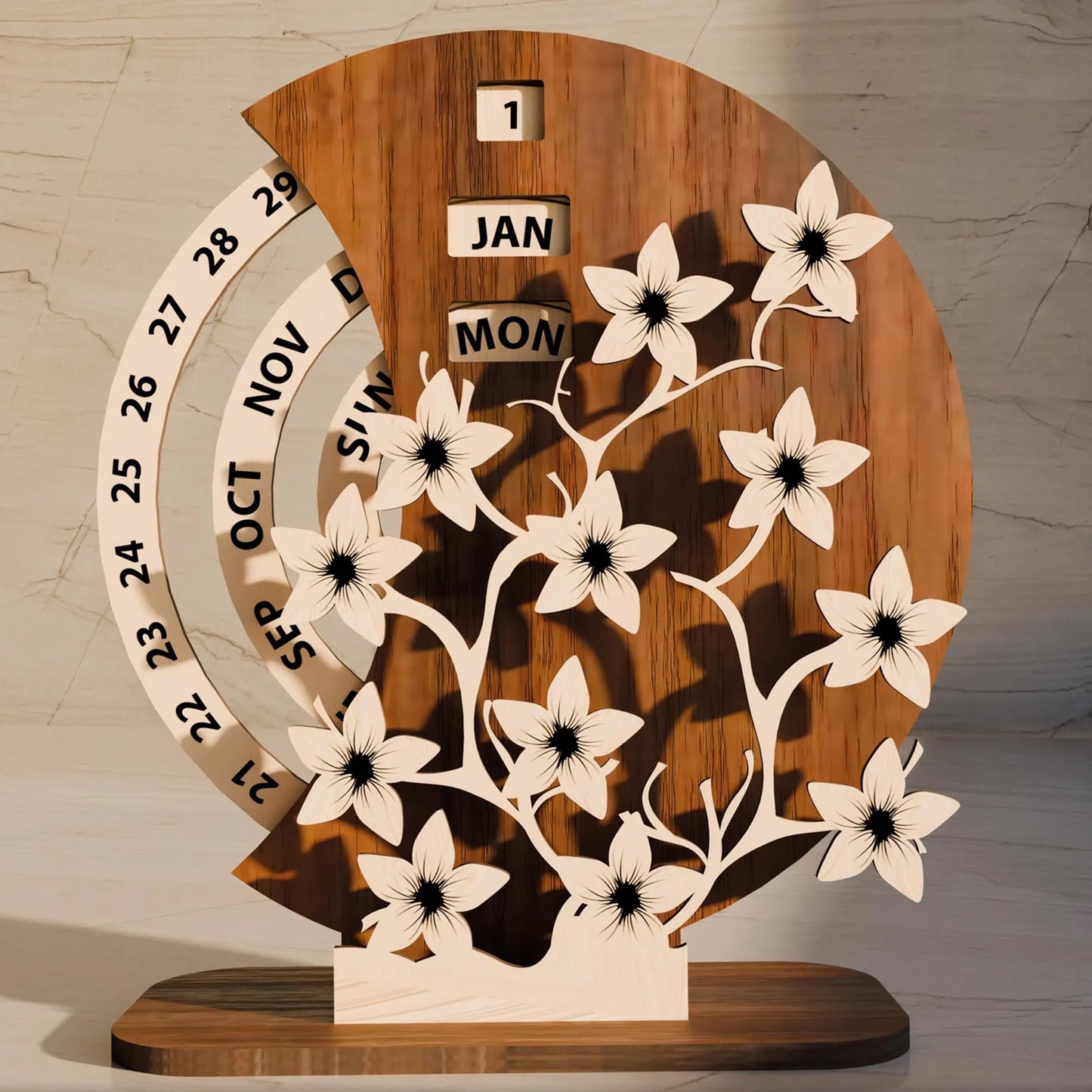 Дерев’яний вічний календар “Квітучий час”