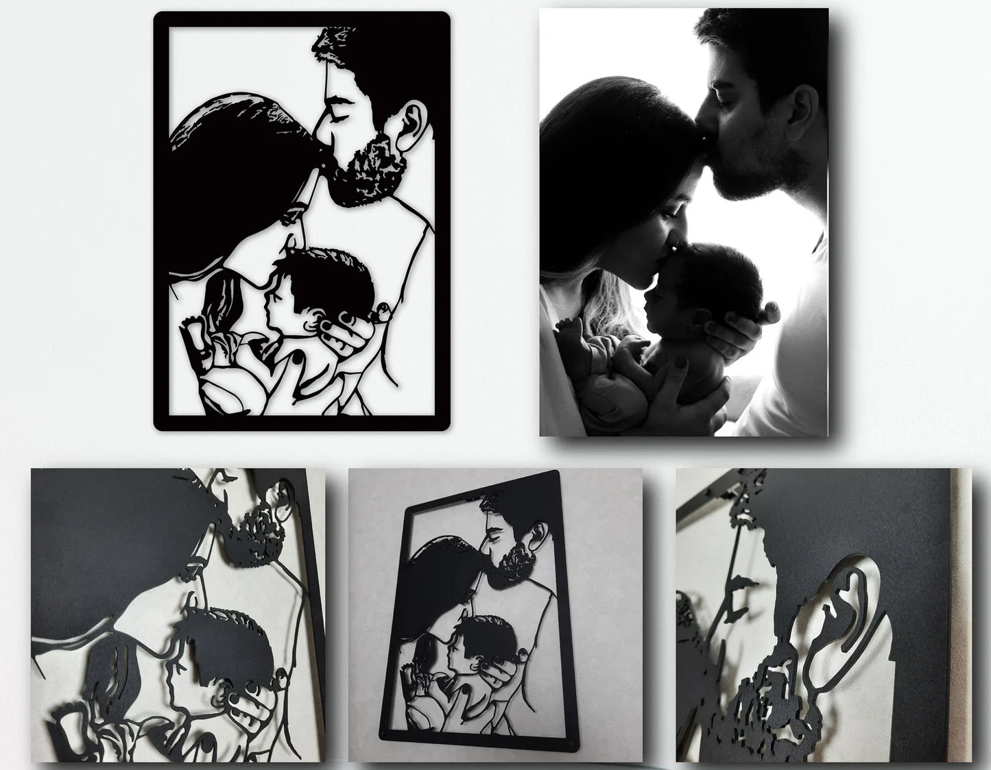 Laser Art Панно — портрет з фото на дереві