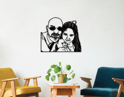 Laser Art Панно — портрет з фото на дереві