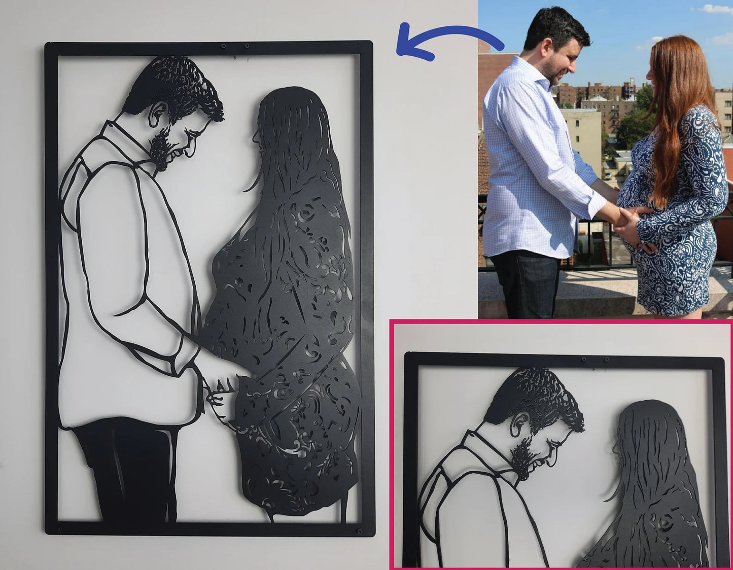 Laser Art Панно — портрет з фото на дереві