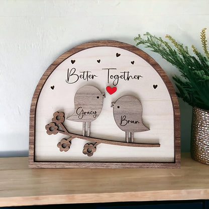 "Разом "  — іменна деревʼяна картина для пари