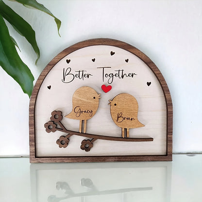 "Разом "  — іменна деревʼяна картина для пари