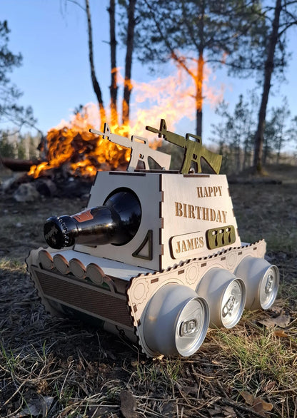🚜🔥 “Party Tank PRO” — подарунковий тримач для пива 🍻💣