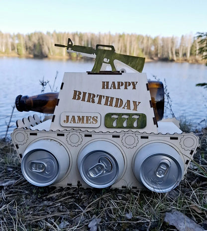 🚜🔥 “Party Tank PRO” — подарунковий тримач для пива 🍻💣