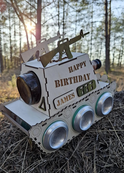 🚜🔥 “Party Tank PRO” — подарунковий тримач для пива 🍻💣