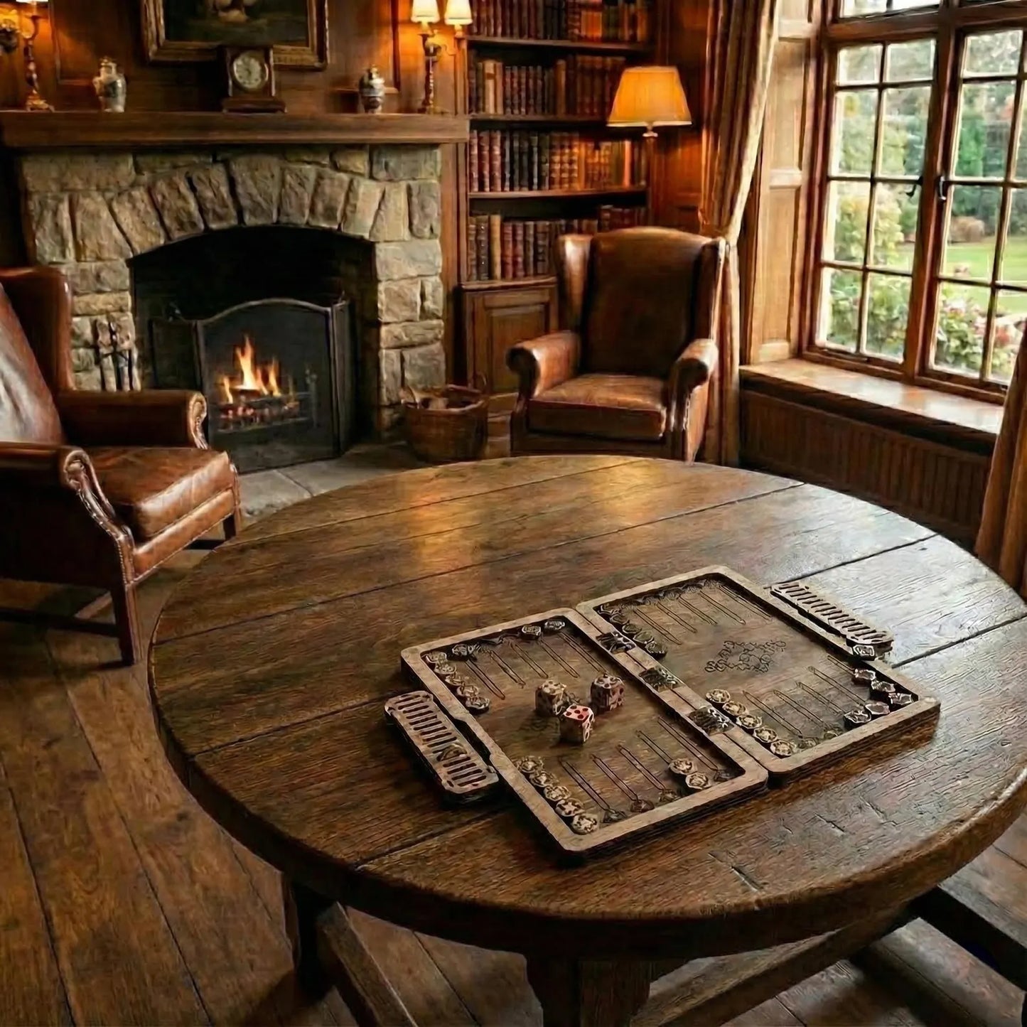 Портативні деревʼяні нарди