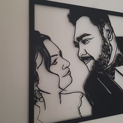 Laser Art Панно — портрет з фото на дереві